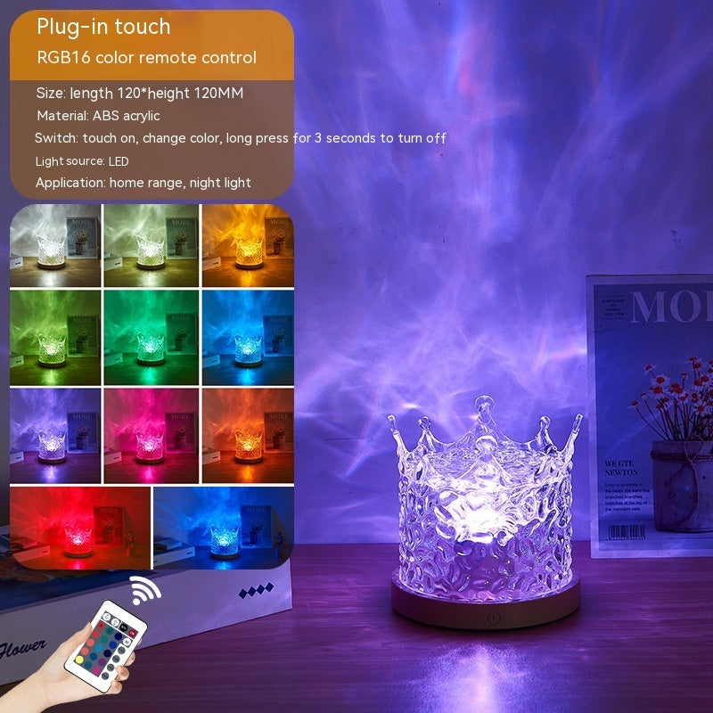 Rotating Crystal Table Lamp